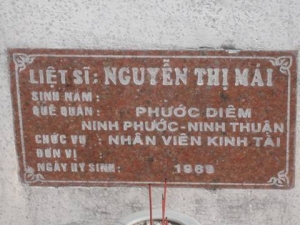 Nhắn tìm thân nhân liệt sỹ  Nguyễn Thị Mái