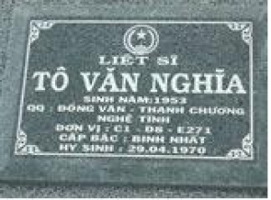 Tìm thân nhân liệt sĩ Tô Văn Nghĩa