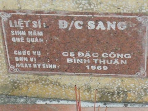 Nhắn tìm thân nhân liệt sĩ Sang