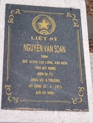 Nhắn tìm thân nhân liệt sỹ Nguyễn Văn Soan