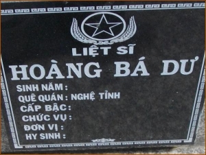 Nhắn tìm thân nhân liệt sỹ  Hoàng Bá Dư