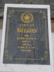 Nhắn tìm thân nhân liệt sỹ  Trần Xuân Hoa