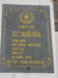 Nhắn tìm thân nhân liệt sỹ  Mười Dân