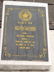  Nhắn tìm thân nhân liệt sỹ Nguyễn Văn Chiến