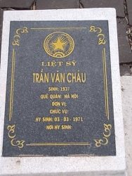 Nhắn tìm thân nhân liệt sỹ  Trần Văn Cháu