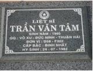 Tìm thân nhân liệt sĩ Trần Văn Tâm