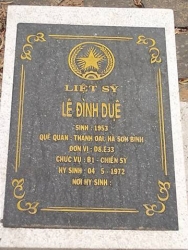 Nhắn tìm thân nhân liệt sỹ  Lê Đình Duệ