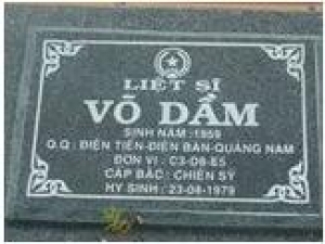 Tìm thân nhân liệt sĩ Võ Dầm