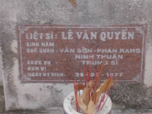 Nhắn tìm thân nhân liệt sỹ Lê Văn Quyển