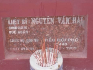 Nhắn tìm thân nhân liệt sĩ Nguyễn Văn Hải