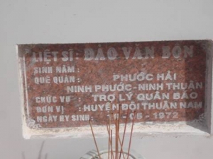 Nhắn tìm thân nhân liệt sỹ Đào Văn Bôn