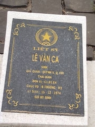  Nhắn tìm thân nhân liệt sỹ  Lê Văn Ca