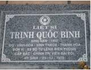 Tìm thân nhân liệt sĩ Trịnh Quốc Bình