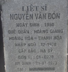 Tìm thân nhân liệt sĩ Nguyễn Văn Đón