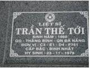 Tìm thân nhân liệt sĩ Trần Thế Tới