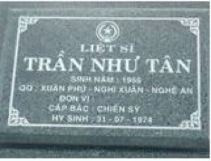 Tìm thân nhân liệt sĩ Trần Như Tân