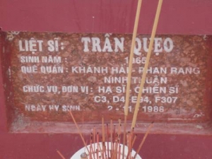 Nhắn tìm thân nhân liệt sỹ Trần Quẹo