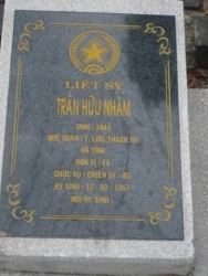 Nhắn tìm thân nhân liệt sỹ Trần Hữu Nhâm