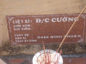 Nhắn tìm thân nhân liệt sĩ Cường