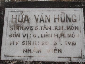  Nhắn tìm thân nhân liệt sỹ Hứa Văn Hùng