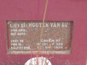 Nhắn tìm thân nhân liệt sĩ Nguyễn Văn Sư