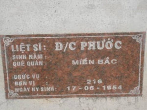 Nhắn tìm thân nhân liệt sỹ Phước