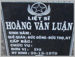 Nhắn tìm thân nhân liệt sỹ  Hoàng Văn Luận