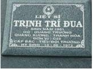 Tìm thân nhân liệt sĩ Trịnh Trí Đua