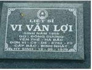 Tìm thân nhân liệt sĩ Vi Văn Lợi