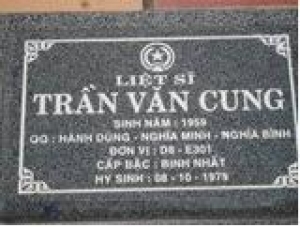 Tìm thân nhân liệt sĩ Trần Văn Cung