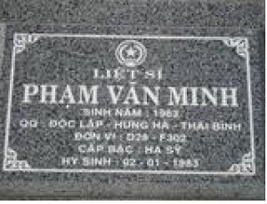 Tìm thân nhân liệt sĩ Phạm Văn Minh