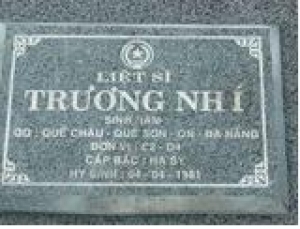 Tìm thân nhân liệt sĩ Trương Nhí