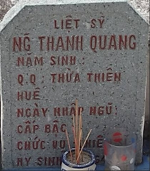 Tìm thân nhân liệt sĩ Nguyễn Thanh Quang