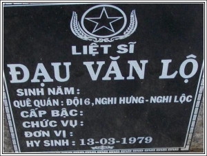 Nhắn tìm thân nhân liệt sỹ  Đạu Văn Lộ