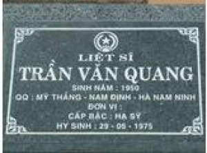Tìm thân nhân liệt sĩ Trần Văn Quang