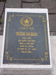  Nhắn tìm thân nhân liệt sỹ  Trương  Văn Quan