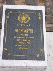 Nhắn tìm thân nhân liệt sỹ  Nguyễn Văn  Vinh