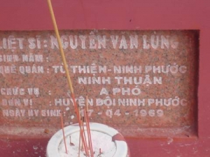 Nhắn tìm thân nhân liệt sỹ  Nguyễn Văn Lùng