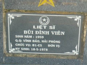 Tìm thân nhân liệt sĩ  Bùi Đình Viên