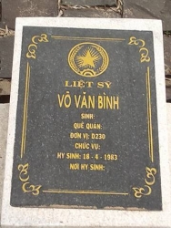 Nhắn tìm thân nhân liệt sỹ Võ Văn Bình