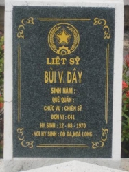 Nhắn tin tìm thân nhân liệt sỹ Bùi V. Dây