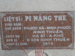 Nhắn tìm thân nhân liệt sỹ  Pi Năng The