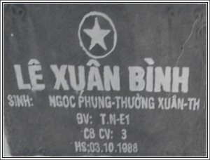  Nhắn tìm thân nhân liệt sỹ   Lê Xuân Bình