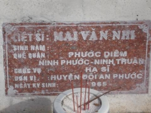 Nhắn tìm thân nhân liệt sỹ Mai Văn Nhi