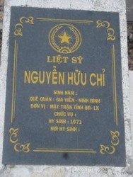 Nhắn tìm thân nhân liệt sỹ  Nguyễn Hữu Chỉ 