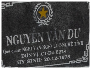 Nhắn tìm thân nhân liệt sỹ  Nguyễn Văn Du