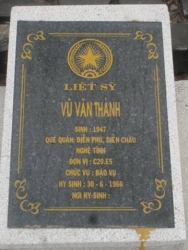 Nhắn tìm thân nhân liệt sỹ Nguyễn Văn Thành