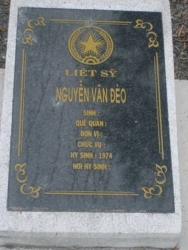Nhắn tin tìm thân nhân liệt sỹ Nguyễn Văn Đèo