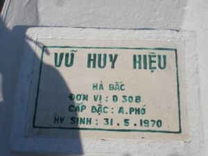 Nhắn tìm thân nhân liệt sỹ Vũ Huy Hiệu