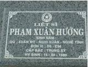 Tìm thân nhân liệt sĩ Phạm Xuân Hướng